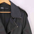 ザラ ZARA DISTRESSED FAUX LEATHER TRENCH COAT フェイクレザートレンチコート レディース import:L
