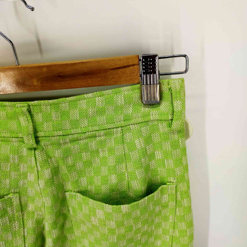 ザラ ZARA ギンガムチェック セミフレアパンツ レディース JPN:XS