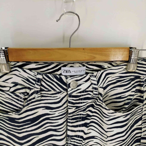 ザラ ZARA ゼブラ柄デニムパンツ カットオフ メンズ FR:36-38