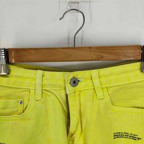 デニムショーツ カットオフ ネオンイエロー レディース ONE SIZE