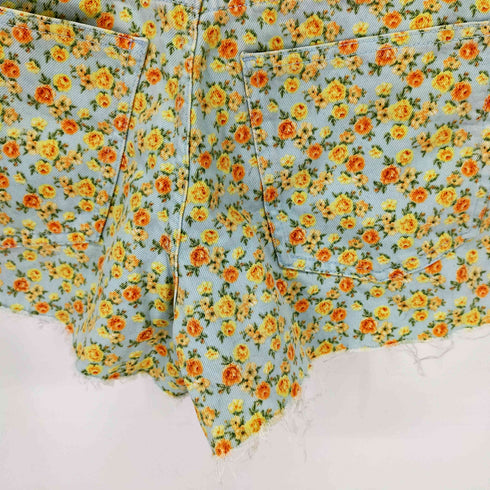 ザラ ZARA デイジーパターンデニムショーツ フラワー 花 レディース JPN:34