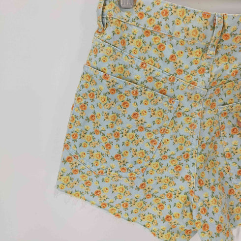 ザラ ZARA デイジーパターンデニムショーツ フラワー 花 レディース JPN:34