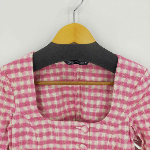 ザラ ZARA 前空き クロップドジャケット レディース import:M