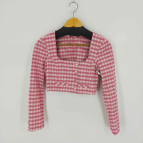 ザラ ZARA 前空き クロップドジャケット レディース import:M