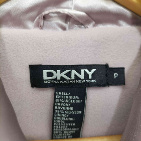 ダナキャランニューヨーク DKNY 光沢 裏起毛 ビッグカラーダウンジャケット レディース P