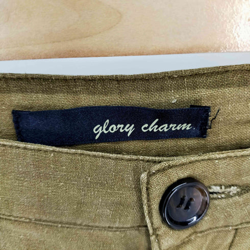 GLORY CHARM リネン混2タックワイドクロップドパンツ レディース 64