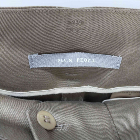 プレインピープル PLAIN PEOPLE センタープレスノータックワイドスラックス レディース 4