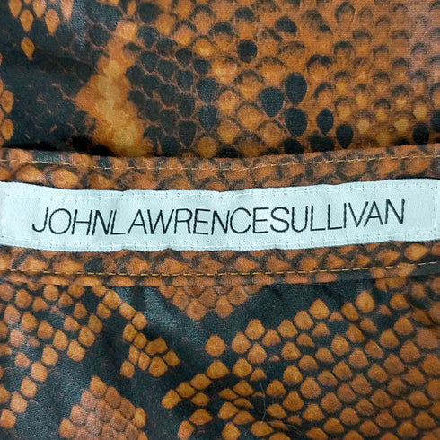 ジョンローレンスサリバン JOHN LAWRENCE SULLIVAN PYTHON COATED COTTON BELTED NECK BLOUSE レディース JPN:M
