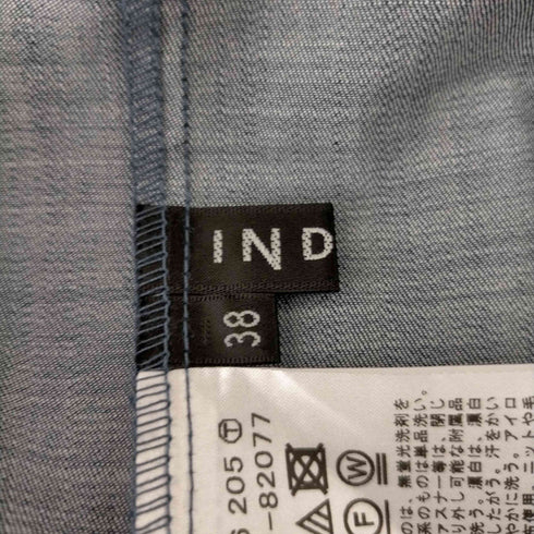 インディヴィ INDIVI ボートスクエアネックシャンブレートップス レディース JPN:38