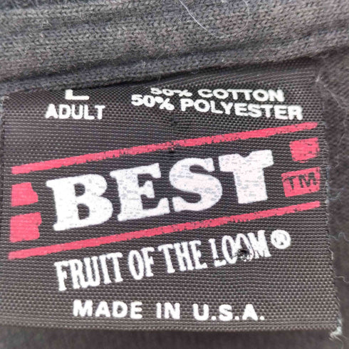フルーツオブザルーム FRUIT OF THE LOOM ©1993 USA製 シングルステッチ 両面プリント 人物 クルーネック ヴィンテージTシャツ メンズ import:L