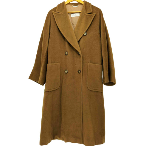 マックスマーラ MAX MARA 白タグ イタリア製カシミア混 ヴィンテージ ダブルブレストロングコート レディース USA 4