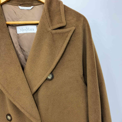 マックスマーラ MAX MARA 白タグ イタリア製カシミア混 ヴィンテージ ダブルブレストロングコート レディース USA 4