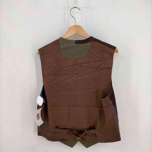 カステルバジャック JC de CASTELBAJAC 90s MADE IN ITALY キャラクターデザイン スウェード切替ベスト ジレ メンズ EUR:48