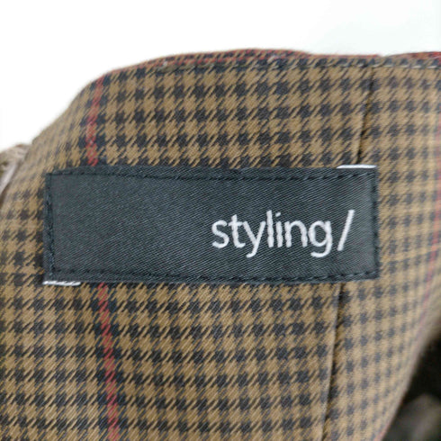 スタイリング styling チェック柄ハイウエストフレアスカート レディース JPN:1