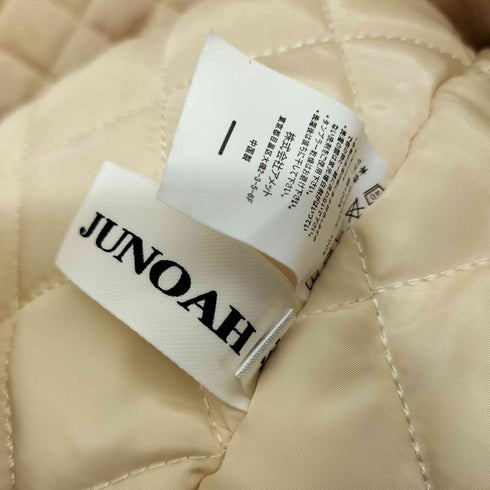 ジュノア JUNOAH ノーカラー キルティング×ボアブルゾン レディース JPN:M