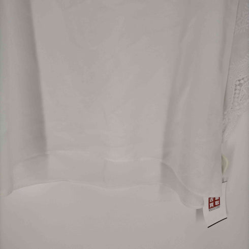 シップス エニィ SHIPS any LACE SLEEVE SQ BL レーススリーブブラウス レディース F