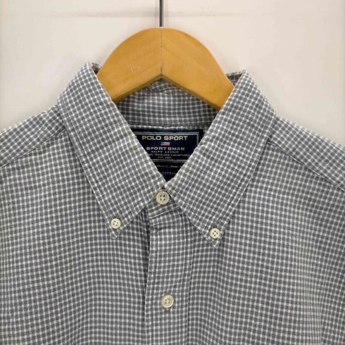 ポロスポーツラルフローレン POLO SPORT RALPH LAUREN ギンガムチェックポニー刺繍BD半袖シャツ メンズ JPN:L