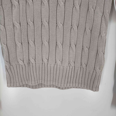 ポロラルフローレン POLO RALPH LAUREN スモールポニー刺繍 pima cotton クルーネック ケーブルニット レディース import:XS