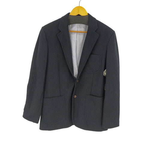 ザラマン ZARA MAN 裏地ストライプ2Bテーラードジャケット エルボーパッチ メンズ US:40