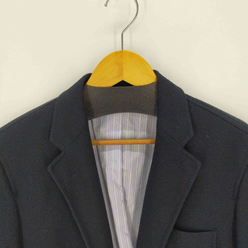ザラマン ZARA MAN 裏地ストライプ2Bテーラードジャケット エルボーパッチ メンズ US:40
