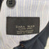 ザラマン ZARA MAN 裏地ストライプ2Bテーラードジャケット エルボーパッチ メンズ US:40