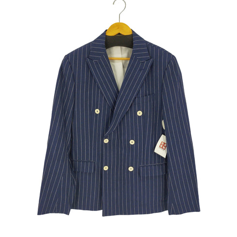 ザラマン ZARA MAN ストライプダブルブレストテーラードジャケット メンズ EUR:50