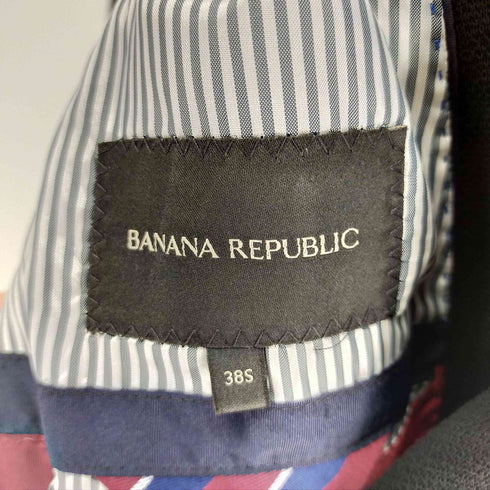 バナナリパブリック BANANA REPUBLIC 裏地ストライプ 背抜き ダブルブレストテーラードジャケット メンズ US:38
