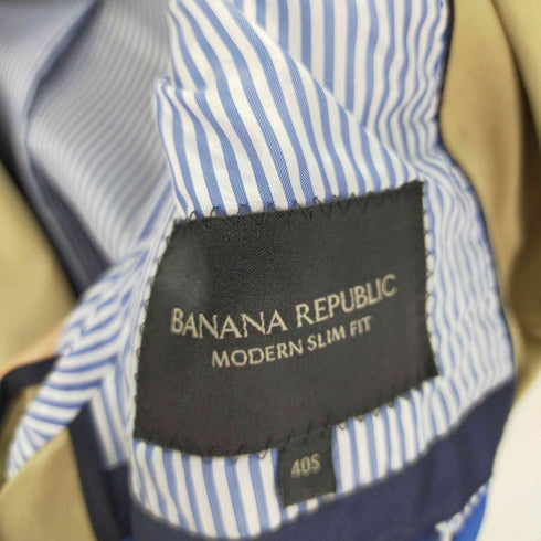 バナナリパブリック BANANA REPUBLIC 裏地ストライプ 総裏 2Bテーラードジャケット メンズ US:40