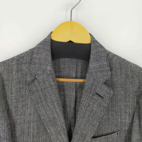 フォーティーカラッツアンド タケオキクチ 40ct & 525 BY TAKEO KIKUCHI 背抜き ヘリンボーン2Bテーラードジャケット シルク リネン メンズ JPN:48