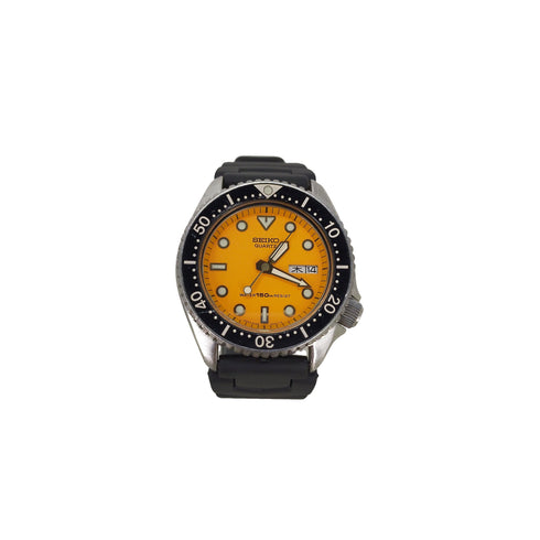 セイコー SEIKO 1981年製 6458-600A 150mダイバーズ ボーイズ クオーツ ダイバーズウォッチ 回転ベゼル オレンジ文字盤 メンズ