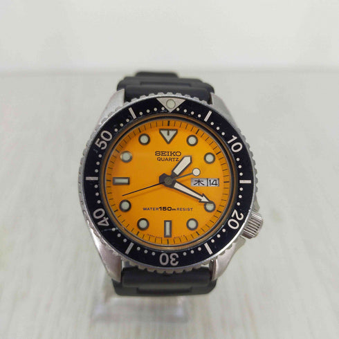 セイコー SEIKO 1981年製 6458-600A 150mダイバーズ ボーイズ クオーツ ダイバーズウォッチ 回転ベゼル オレンジ文字盤 メンズ