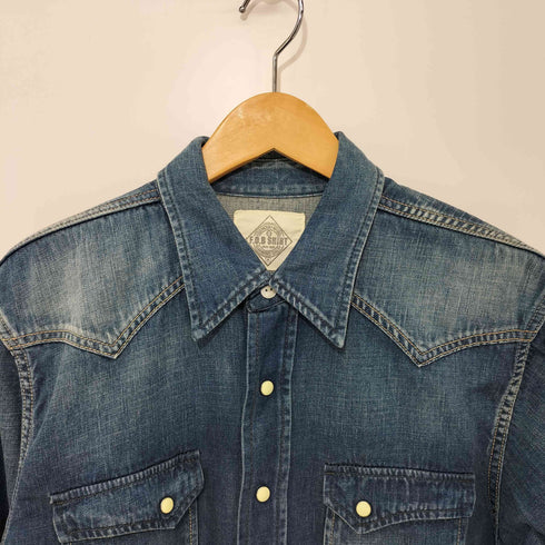 エフオービーファクトリー FOB FACTORY コットンウエスタンシャツ MADE IN JAPAN メンズ L