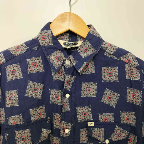 SALT WESTERN ウエスタンデザイン 総柄長袖シャツ メンズ