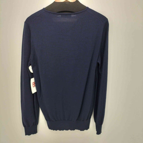 ロッソアルティジャーノ ROSSO ARTIGIANO ウール100% Vネックニット MADE IN ITALY メンズ 46