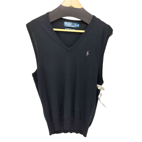 ポロバイラルフローレン Polo by RALPH LAUREN シルク混 ニットベスト ポニー刺繍 メンズ M