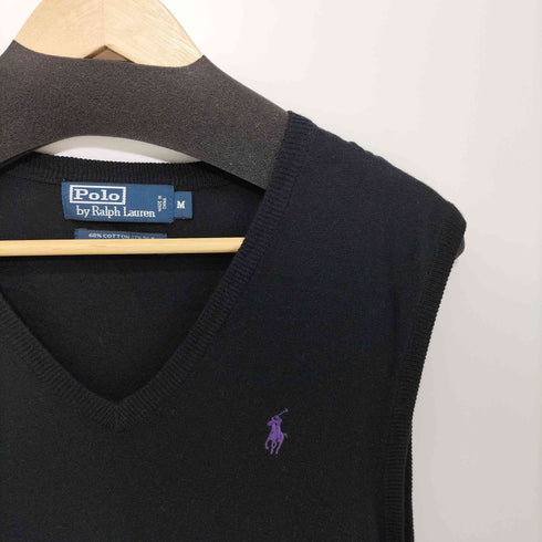 ポロバイラルフローレン Polo by RALPH LAUREN シルク混 ニットベスト ポニー刺繍 メンズ M