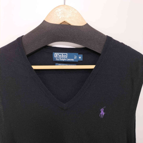 ポロバイラルフローレン Polo by RALPH LAUREN シルク混 ニットベスト ポニー刺繍 メンズ M