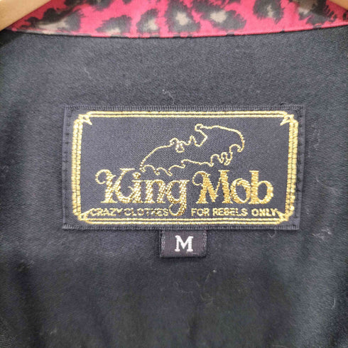 キングモブ KING MOB L/Sシャツ 開襟 レオパード切替 メンズ M