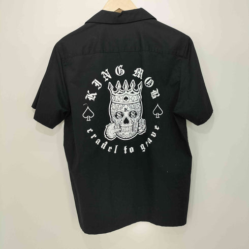 キングモブ KING MOB S/Sシャツ 開襟 バックプリント メンズ M
