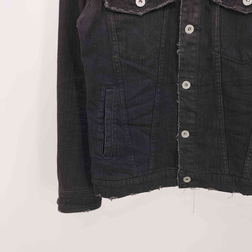 フルギ 666 ダメージ加工 デニムジャケット トラッカー ブラックデニム BLACKDENIM メンズ