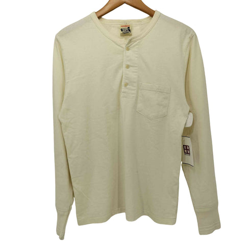 グラッドハンド GLAD HAND STANDARD HENLEY POCKET L/S T-SHIRTS -WHITE- ヘンリーネックL/S TEE メンズ JPN:S