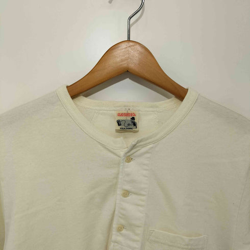 グラッドハンド GLAD HAND STANDARD HENLEY POCKET L/S T-SHIRTS -WHITE- ヘンリーネックL/S TEE メンズ JPN:S