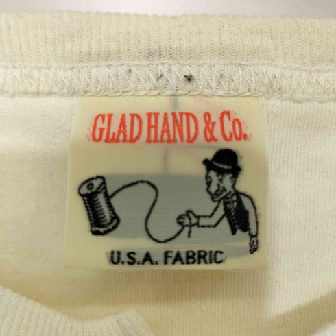 グラッドハンド GLAD HAND STANDARD HENLEY POCKET L/S T-SHIRTS -WHITE- ヘンリーネックL/S TEE メンズ JPN:S