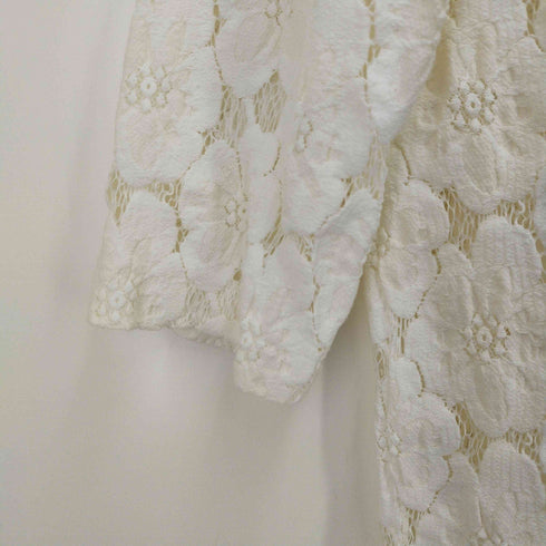 トリココムデギャルソン tricot COMME des GARCONS AD2019 ピーターパンカラーフラワーレースシャツ レディース JPN:M