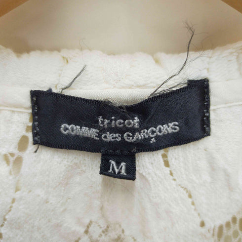 トリココムデギャルソン tricot COMME des GARCONS AD2019 ピーターパンカラーフラワーレースシャツ レディース JPN:M