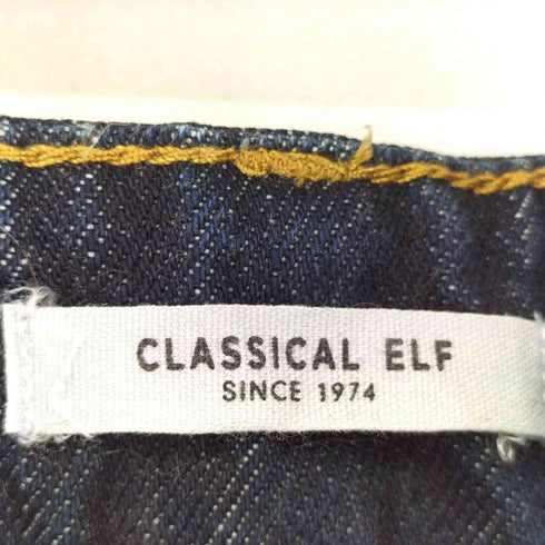 クラシカルエルフ CLASSICAL ELF 美シルエット。ハイウエストワイドデニムパンツ レディース JPN:L