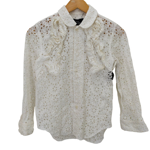 トリココムデギャルソン tricot COMME des GARCONS AD2016 フリルレースシャツ レディース JPN:S