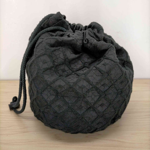 ホワイトマウンテニアリング WHITE MOUNTAINEERING PAQUET PATTERN JACQUARD KINCHAKU BAG メンズ
