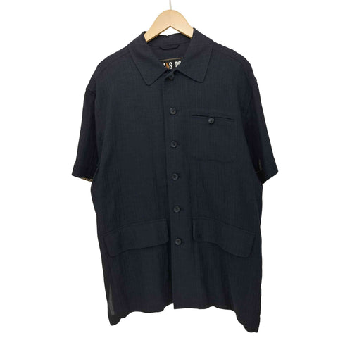 ダックスロンドン DAKS LONDON S/S シャツ カバーオール 3ポケ リネン混 メンズ M