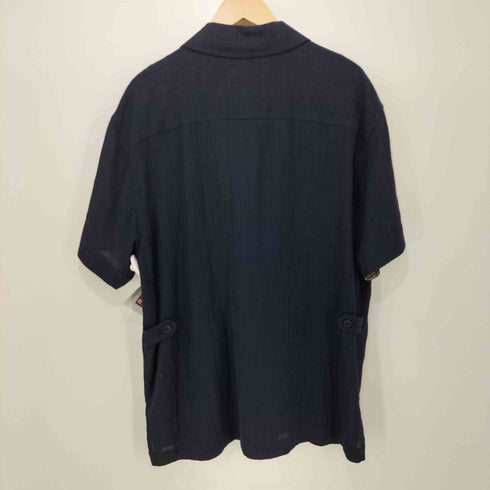 ダックスロンドン DAKS LONDON S/S シャツ カバーオール 3ポケ リネン混 メンズ M